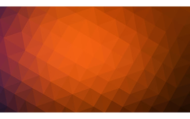 Dark orange polygonal design illustration, which consist of triangles and gradient in origami style.