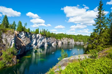 Abwaschbare Fototapete Natur Brauner Marmorsteinbruch, Karelien, Russland