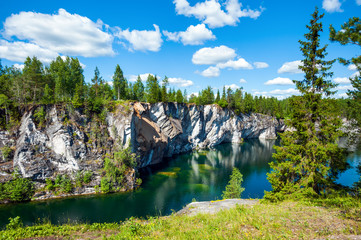 Ruskeala marble quarry, Karelia, Russia - obrazy, fototapety, plakaty
