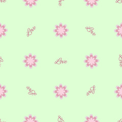 Seamless pattern with flowers