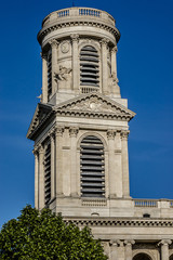 Fototapeta na wymiar Saint-Sulpice church - Roman Catholic Church in Paris, France.