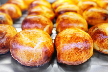 Sfogliatelle tray, the type pastry, typical Neapolitan pastry.