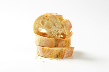 Ciabatta bread slices