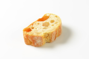 Ciabatta bread slice