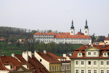 Naklejka na ściany i meble PRAGUE, CZECH REPUBLIC - APRIL 23, 2013: View of Strahov Monastery