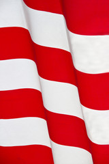 Red and white striped fabric waving background