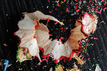 Bright colored abstraction on a dark background.