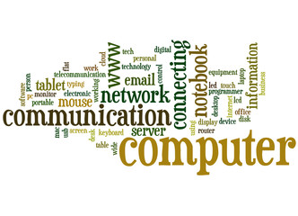 Computer, word cloud concept