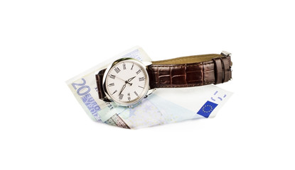 Watches and Euro banknote