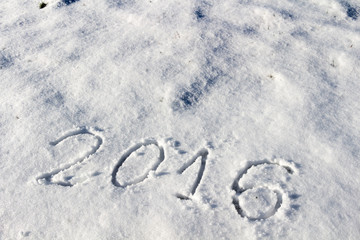 2016 on the snow for the new year and Christmas, filter applied