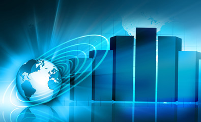 Best Internet Concept of global business. Globe, glowing lines on technological background. Electronics, Wi-Fi, rays, symbols Internet, television, mobile and satellite communications