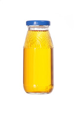 small glass bottle with juice