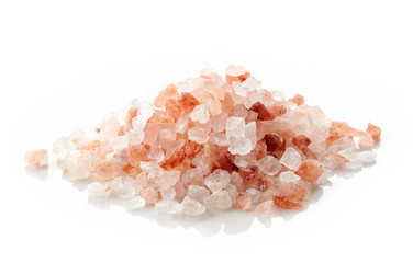Fototapeta na wymiar heap of pink himalayan salt