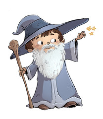 niño con disfraz de mago © cirodelia