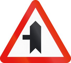Road sign used in Spain - Intersection with priority