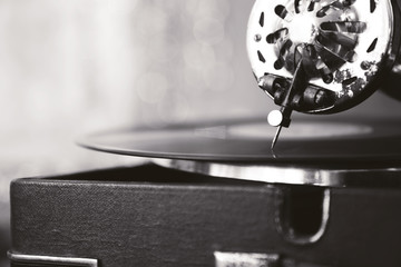 Old gramophone closeup