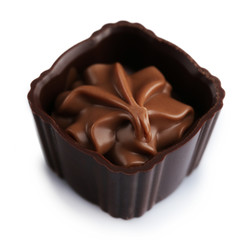 Chocolate candy, isolated on white