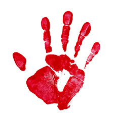 Red Hand Print