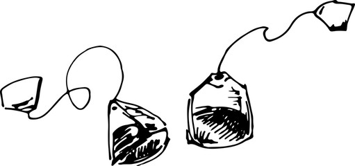 Tea bag. Vector illustration