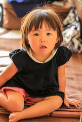 Little girl spacing out