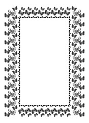 Silhouette frame with butterflies