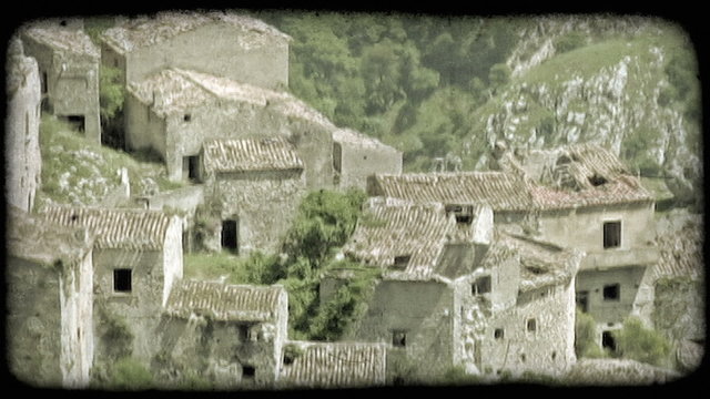 Italian Town 16. Vintage stylized video clip.