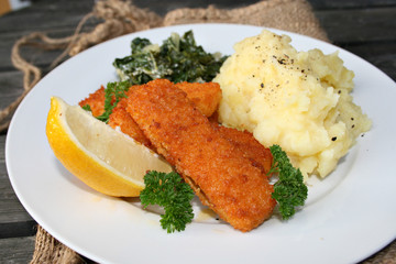 organic lifestyle kindergericht fischstäbchen kartoffelbrei spinat selbtgemacht