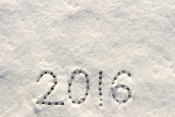 2016 on the snow for the new year and Christmas