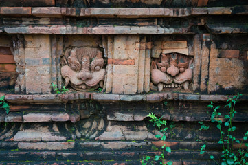 Details on a temple at My Son Sanctuary, Vietnam