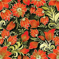 abstract vintage seamless floral ornament