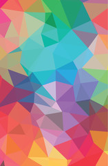 geometrical shapes of colorful triangles