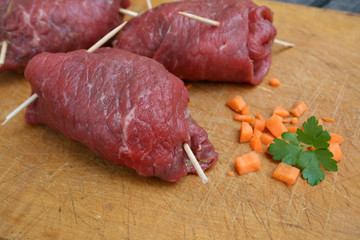 organic liefstyle werbetafel rinderrouladen metzger copy space