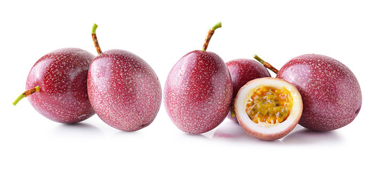 passion fruit isolated on white background.