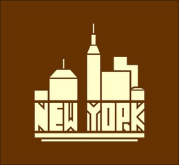 New York city name. Creative Vector Typography Poster Concept