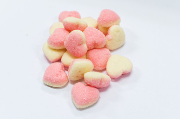 Heart shaped sugar jelly