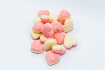 Heart shaped sugar jelly
