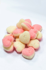 Heart shaped sugar jelly