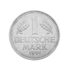 Frontal view of the obverse Deutsche Mark