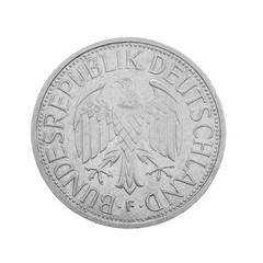 Frontal view of the reverse side Deutsche Mark 
