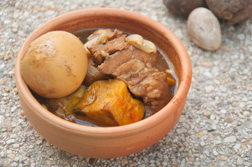 Khaipalo is Thai traditional food made from eggs, pork and some