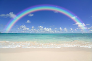 Rainbow Over The Ocean - Powered by Adobe
