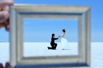 ウユニ塩湖　ウェディング