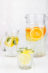 Healthy lemonade from lemon, lime and orange