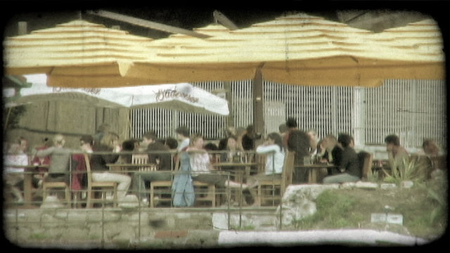 People in Italy 4. Vintage stylized video clip.