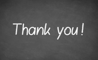 Thank you blackboard sign. 