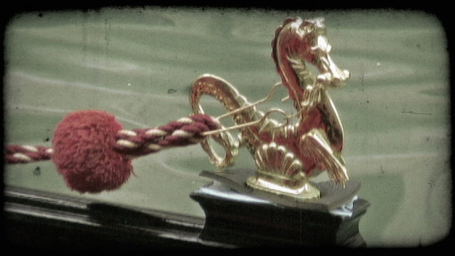 Gondola Gold Dragon 1. Vintage stylized video clip.