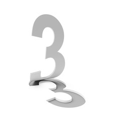 Number three, 3d render