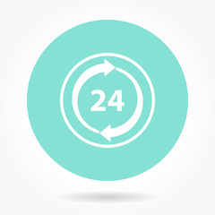 24 hour service - vector icon