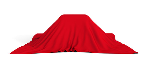 Gift Or Surprise Container Covered With Red Cloth