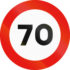 Road sign used in Spain - Maximum speed